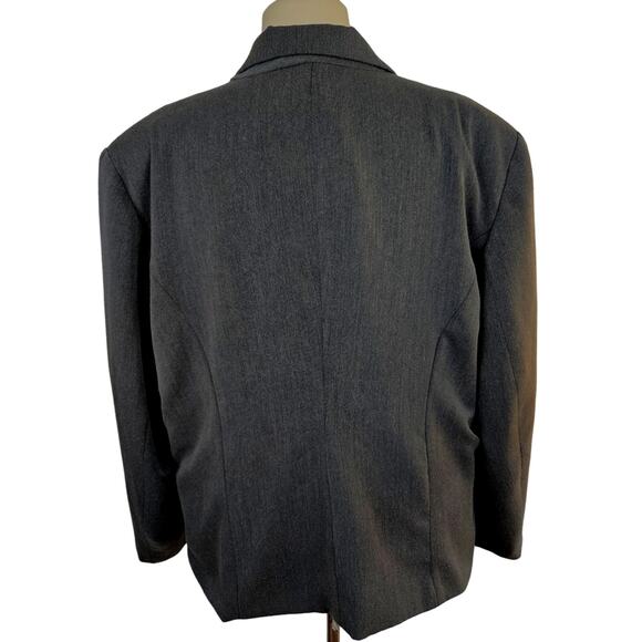 Womens blazer plus size 26W 26 W gray 4X 4 X suit coat lined 4XL extra large - Picture 6 of 7